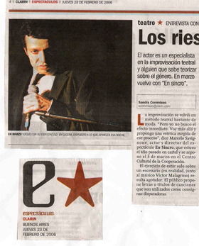 Nota de En Sincro en Clarin